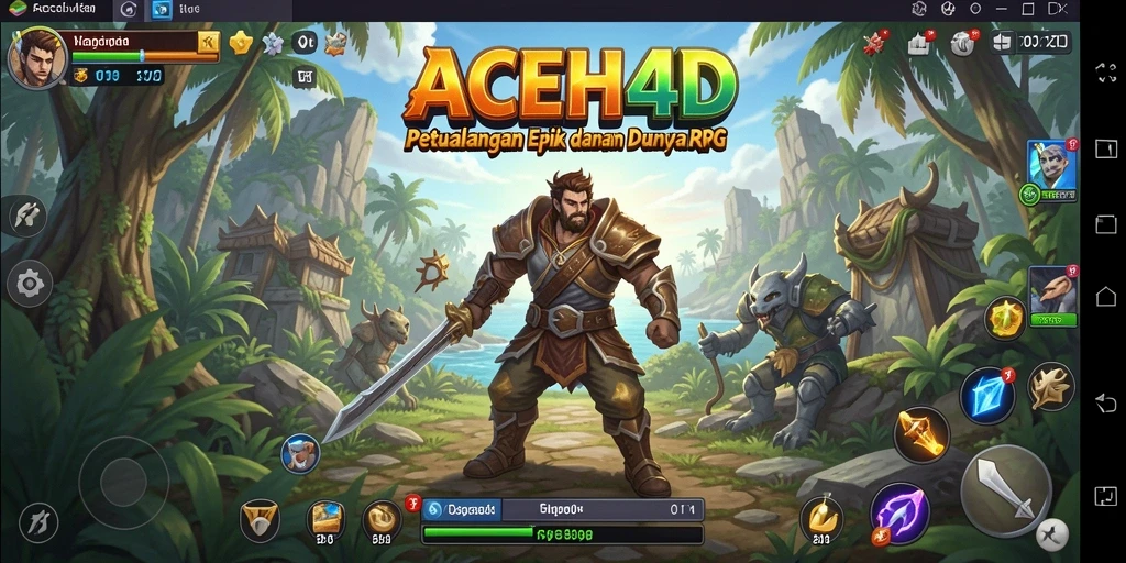 Screenshot utama menampilkan pertempuran seru dalam ACEH4D.