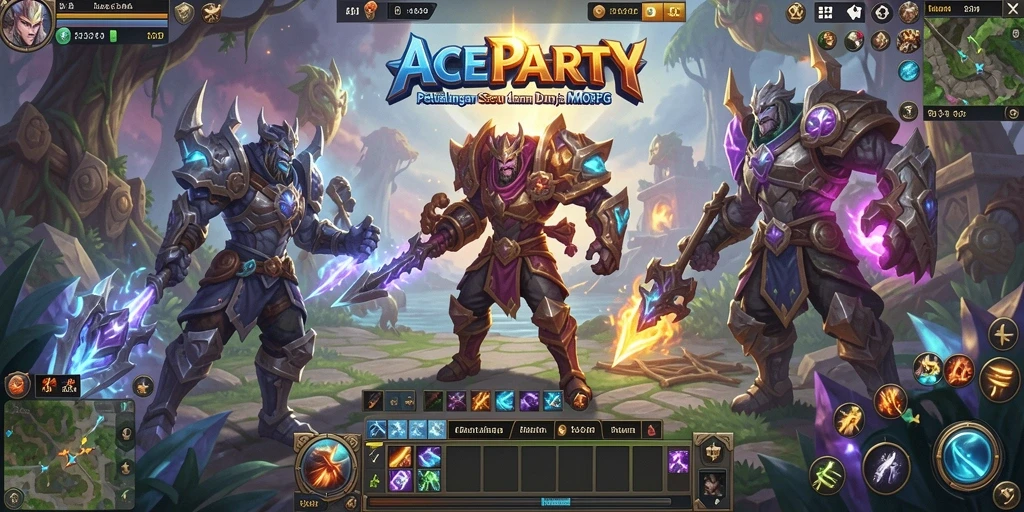 Gameplay ACEPARTY yang menarik dan interaktif dalam dunia MMORPG.