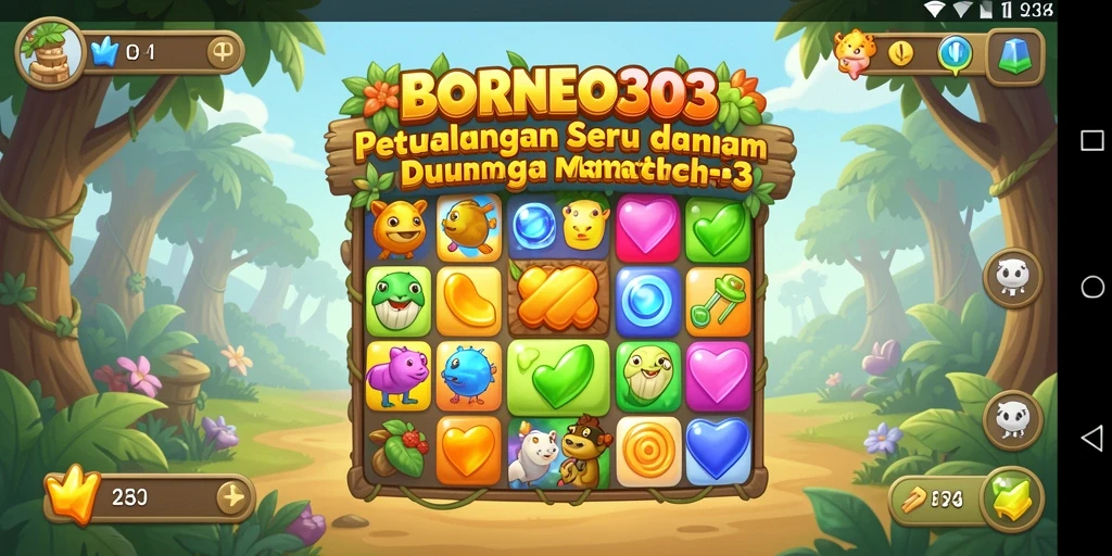Tampilan gameplay <strong>BORNEO303</strong> yang seru dan penuh warna.