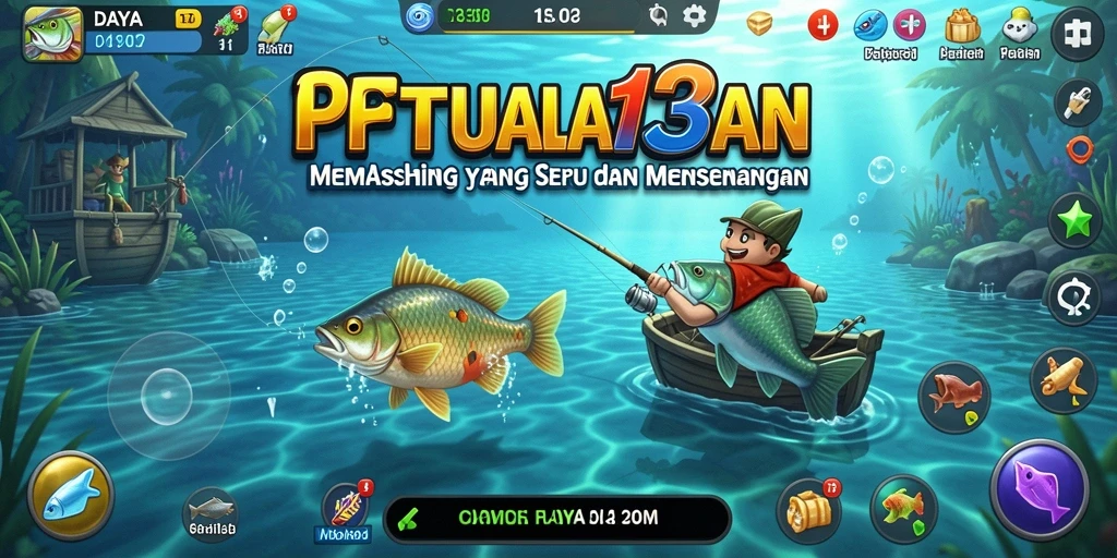Tampilan utama gameplay DAYA138 dengan aksi memancing yang seru.