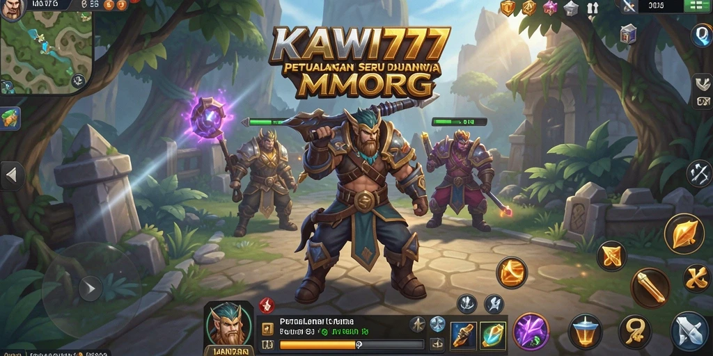 Gameplay seru KAWI777 dalam petualangan MMORPG.