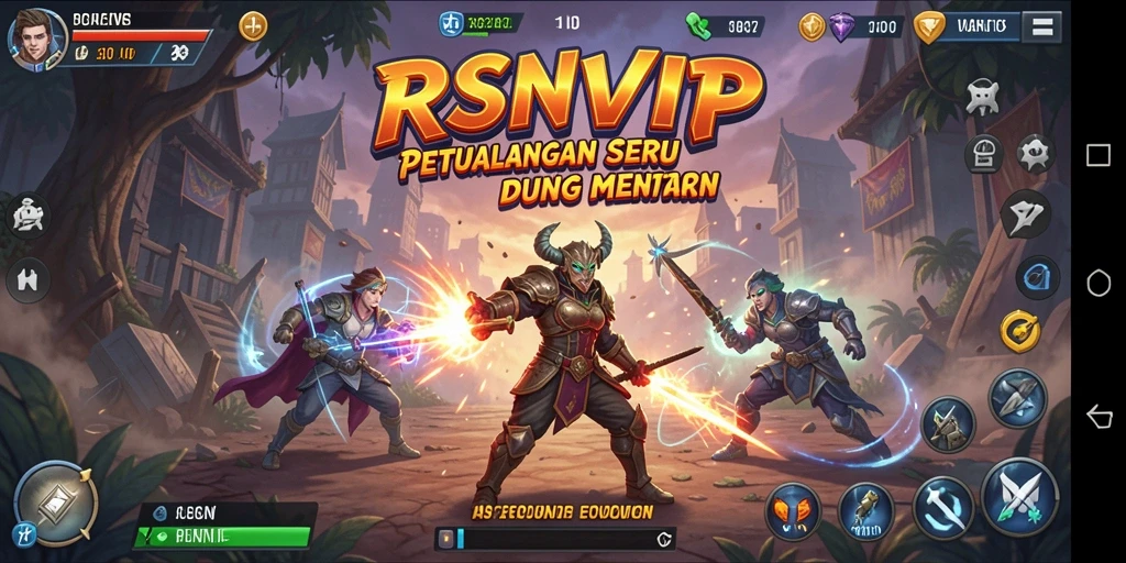 Tampilan gameplay seru di RSNVIP dengan aksi petualangan yang mendebarkan.