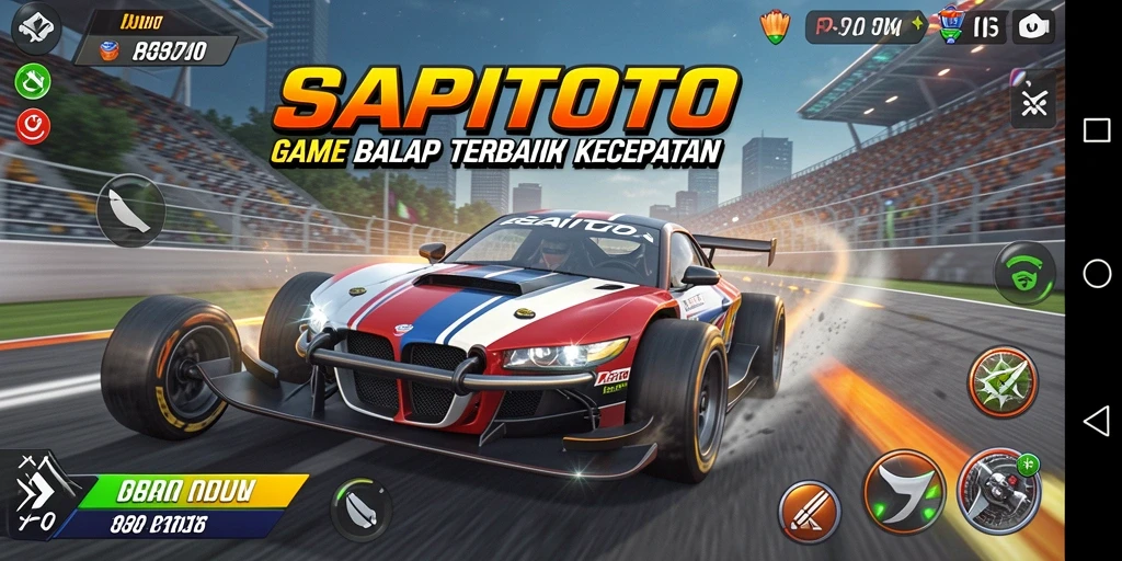 Tampilan gameplay <strong>SAPITOTO</strong> yang menegangkan dan seru saat balapan.