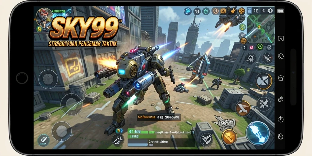 Tampilan gameplay <strong>SKY99</strong> yang seru dan menantang dalam pertempuran strategi.