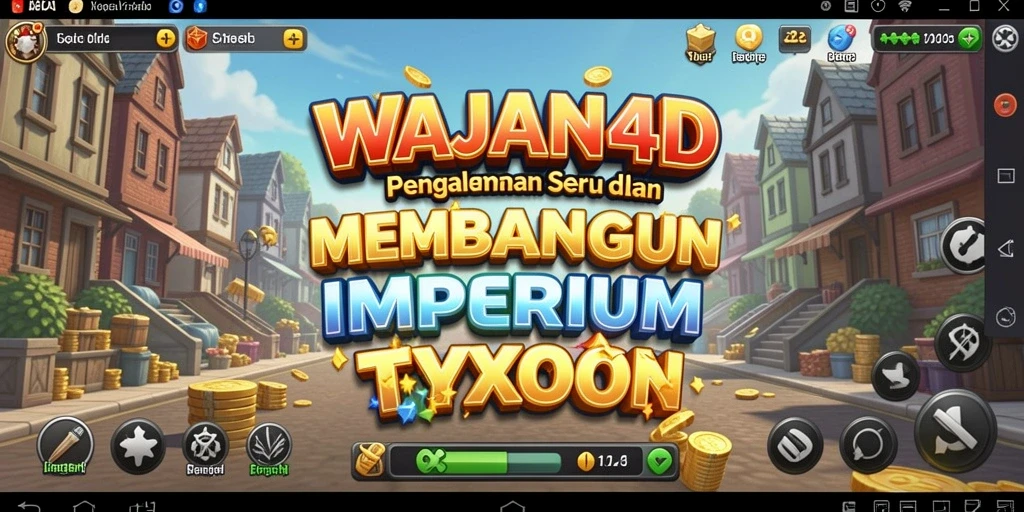 Tampilan gameplay WAJAN4D dengan berbagai elemen Tycoon yang menarik.